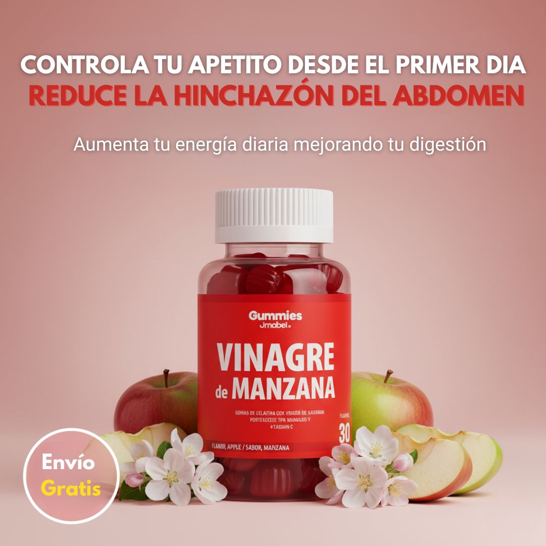 Reduce La Hinchazón | Vinagre de Manzana en Gomitas