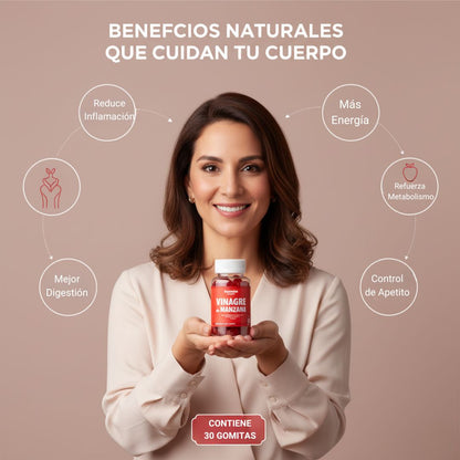 Reduce La Hinchazón | Vinagre de Manzana en Gomitas