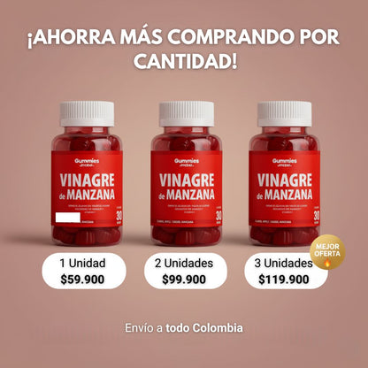 Reduce La Hinchazón | Vinagre de Manzana en Gomitas